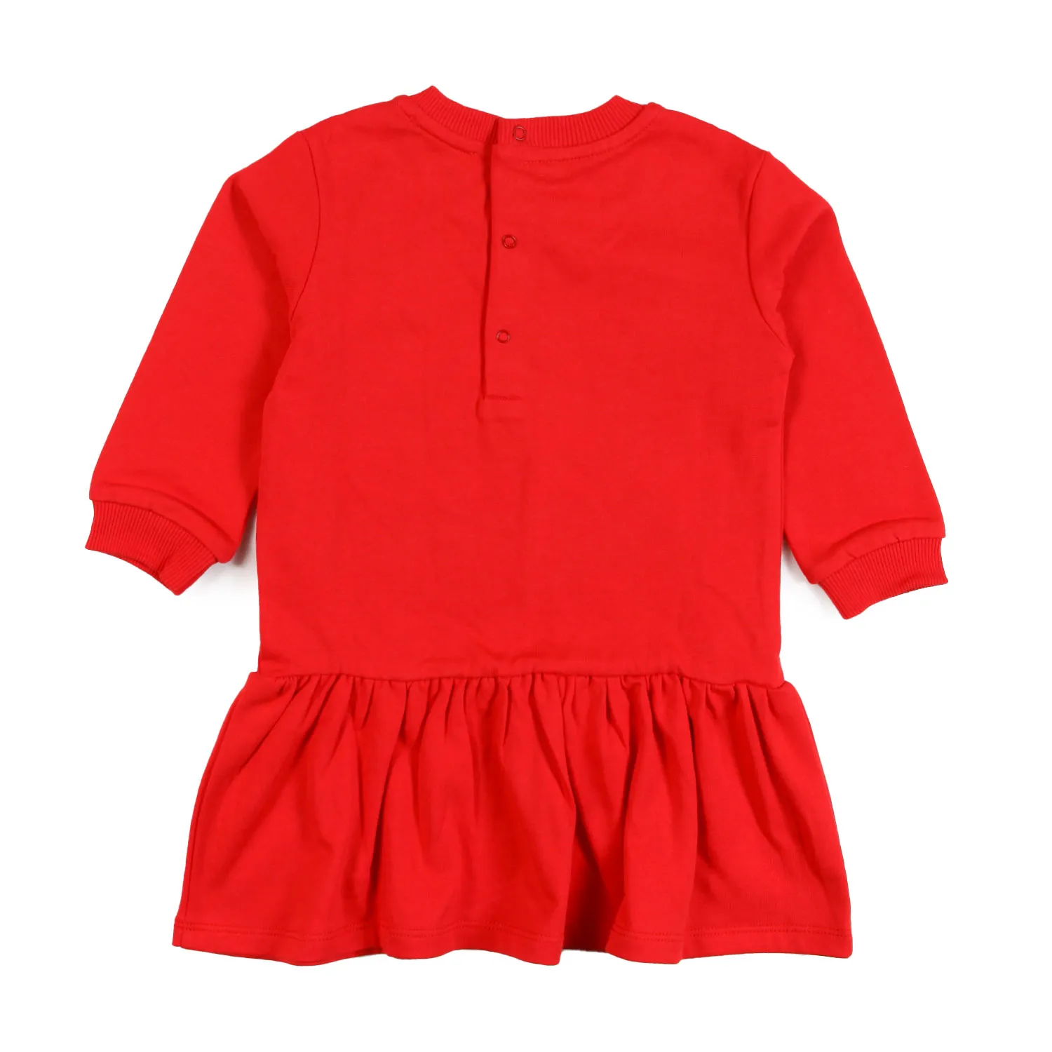 Abito Felpa Rosso Bimba Con Teddy Bears Moschino