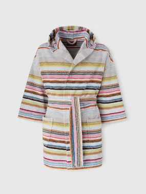 Accappatoio corto Moonshadow in spugna di cotone con lurex 