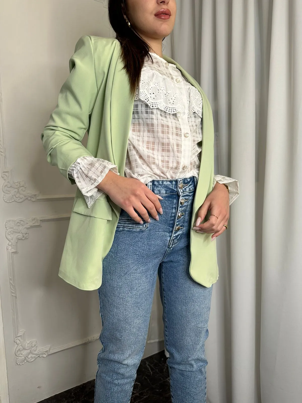 Blazer Primavera Verde Menta