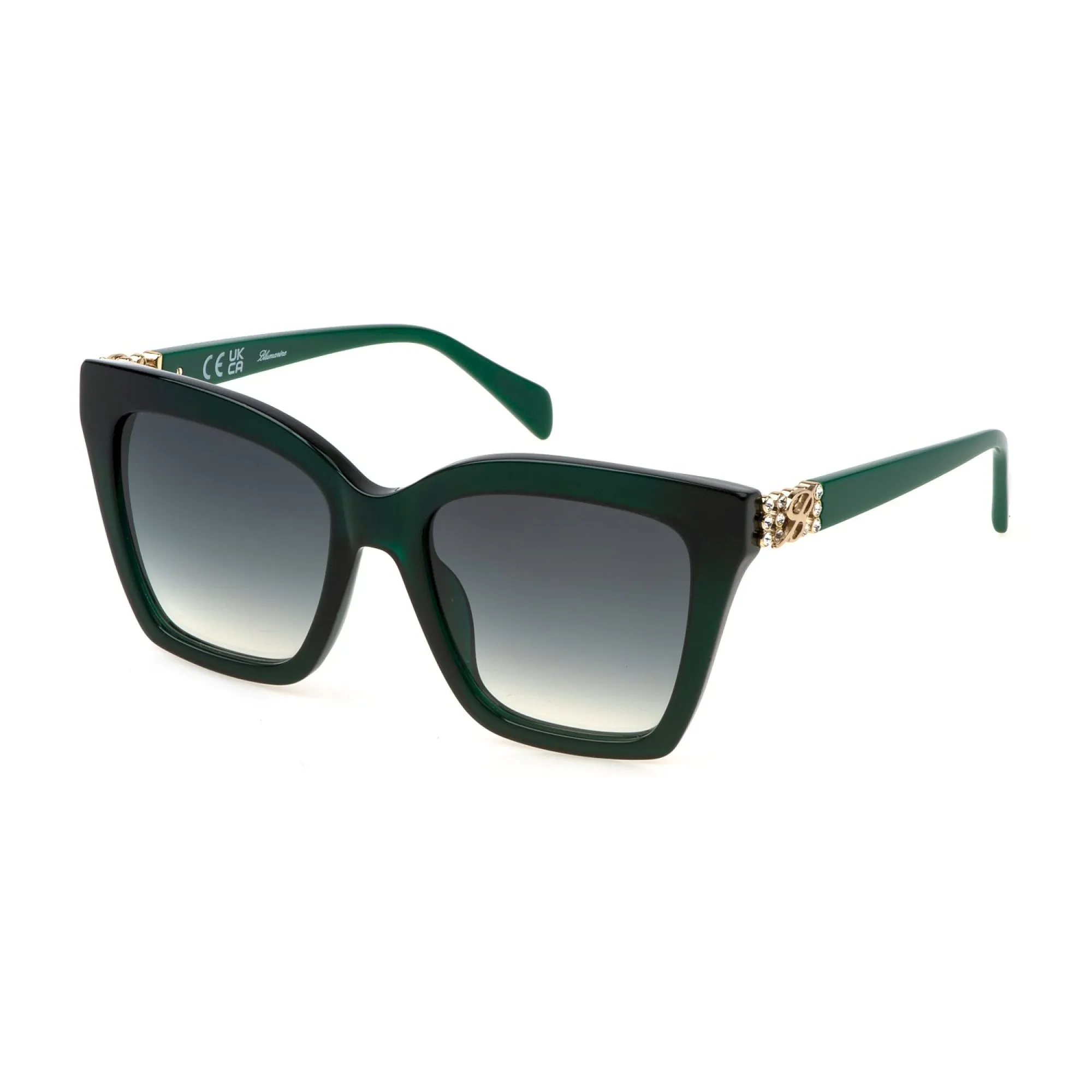   Blumarine SBM863S - 06RS Verde Opale Lucido | Occhiale Da Sole Donna 