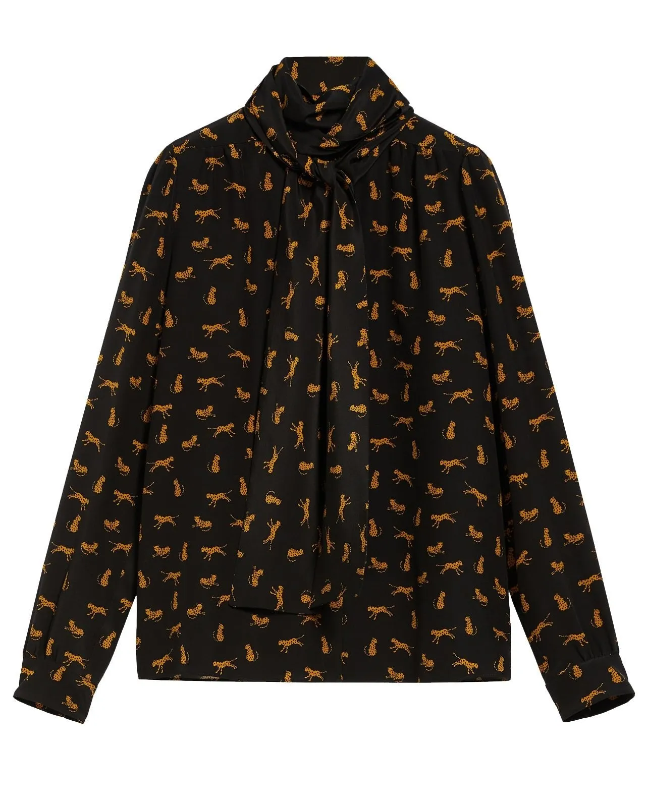 Blusa Tolmin seta fantasia ghepardo
