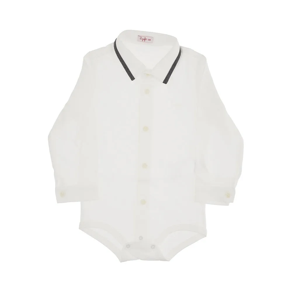 Body-camicia in jersey