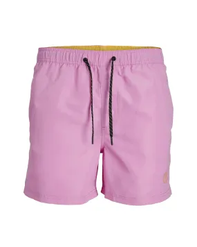 Boxer mare rosa tinta unita con taschino sul retro