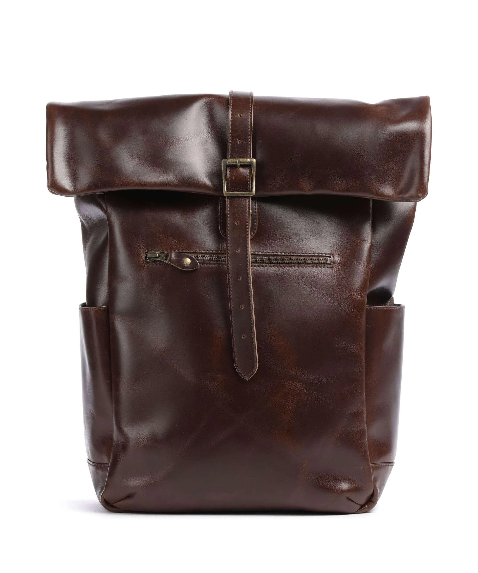  Buckle & Seam Crazy Horse Nomad Zaino roll-top 13″ pelle bovina marrone  