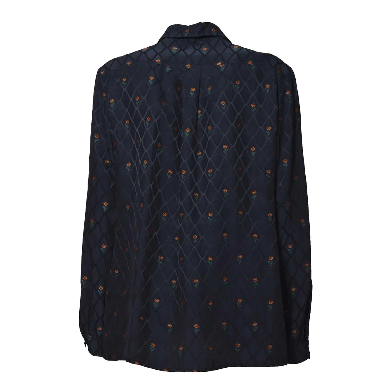 Camicia in seta jacquard blu Etro