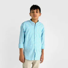 Camicia Shako Rigato Azzurro