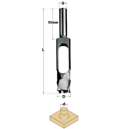 CMT Punta per Perni Ø16 50x160 DX | 529.500.31
