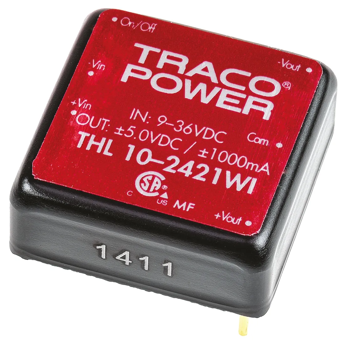 Convertitore c.c.-c.c. 10W, Vin 9 → 36 V c.c., Vout ±5V cc, 1.5kV cc