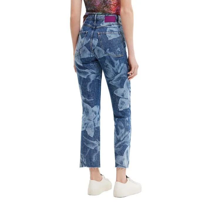 Desigual jeans con fantasia floreale   