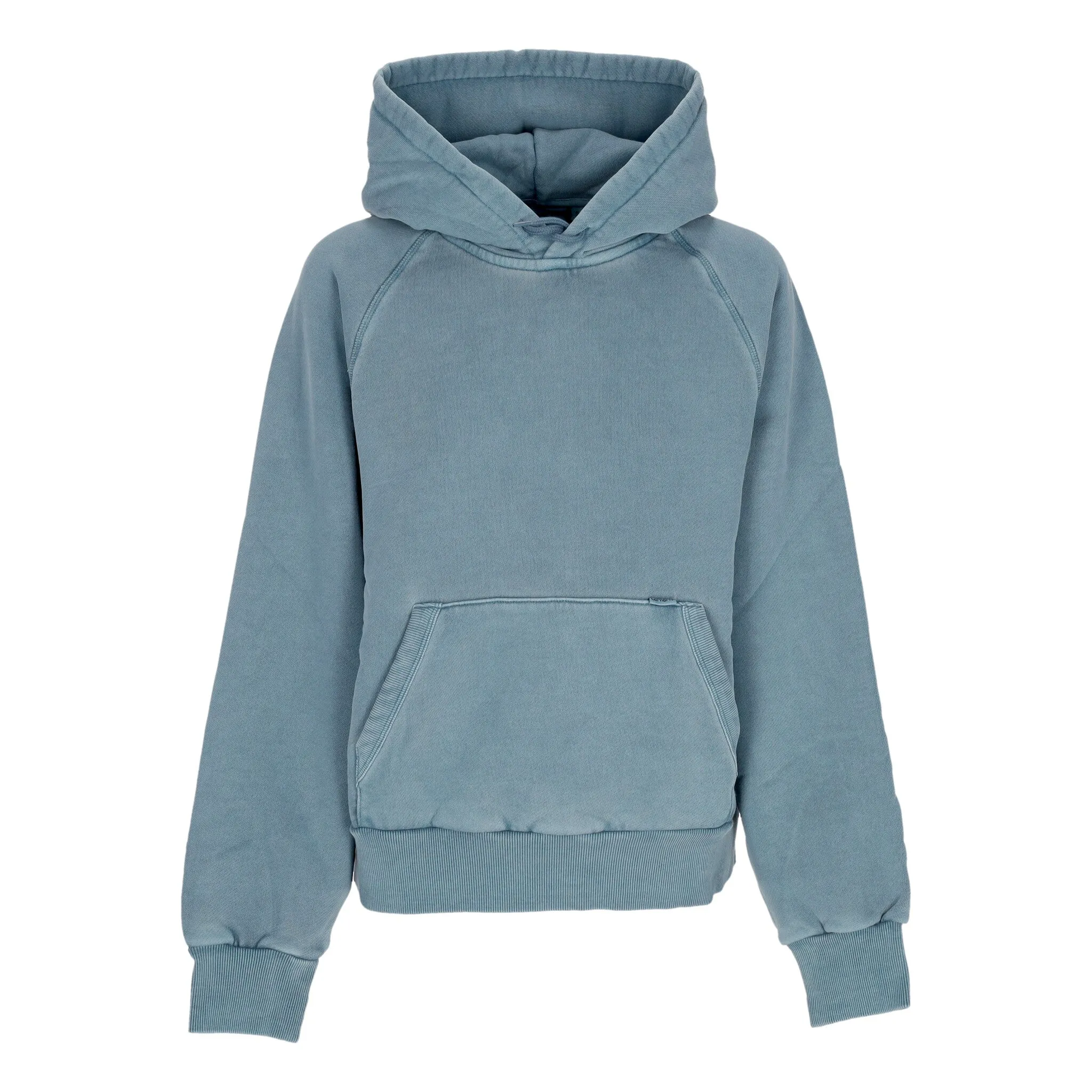 Felpa Cappuccio Corta Donna W Taos Hoodie Vancouver Blue Garment Dyed