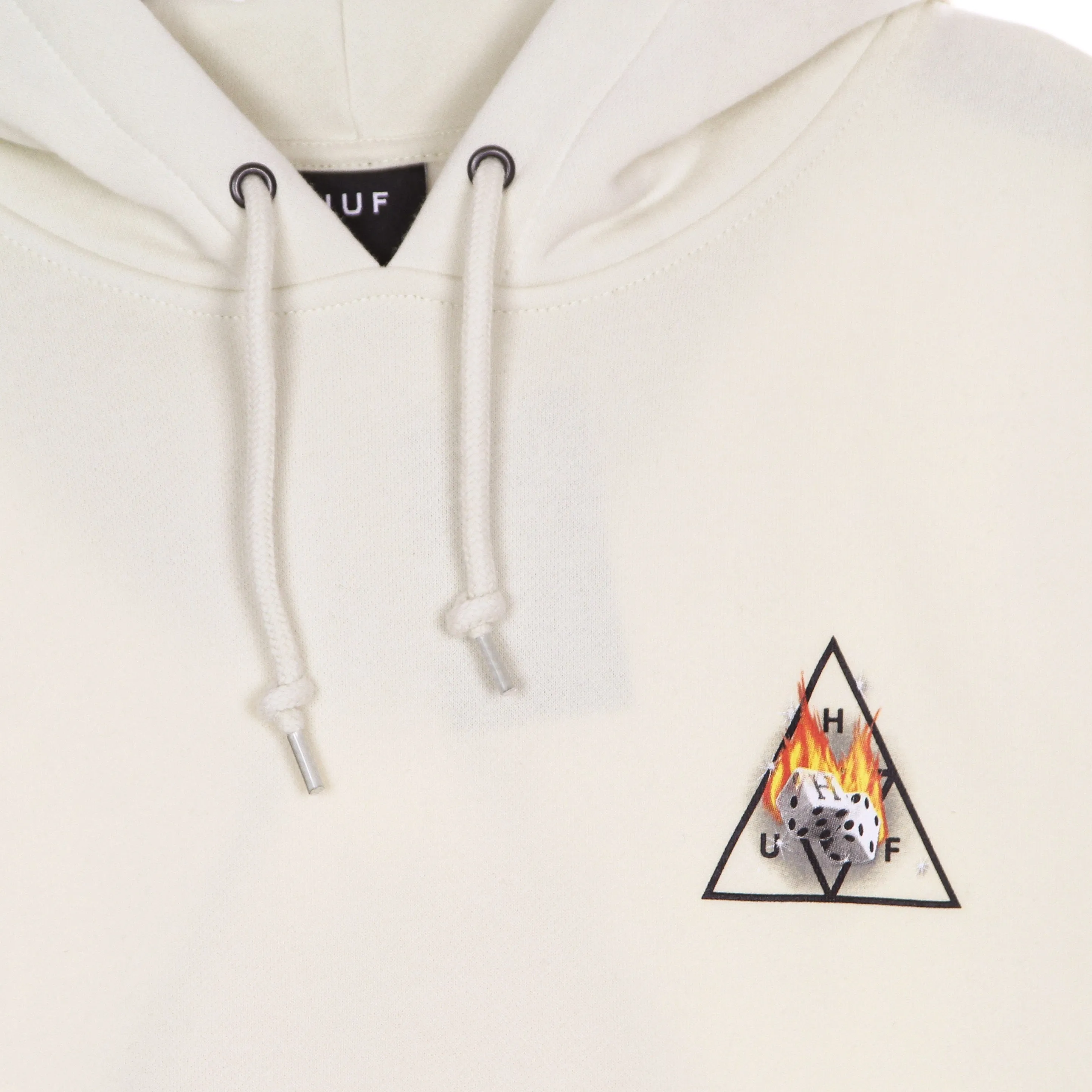 Felpa Cappuccio Uomo Hot Dice Triple Triangle Po Hoodie Natural