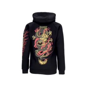 felpa cappuccio uomo ryu dragon hoodie BLACK