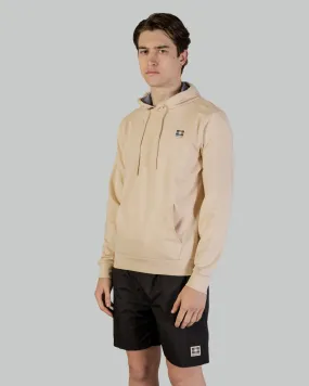 Felpa con cappuccio Aquascutum ACTIVE CLUB CHECK PATCH HOODIE Beige