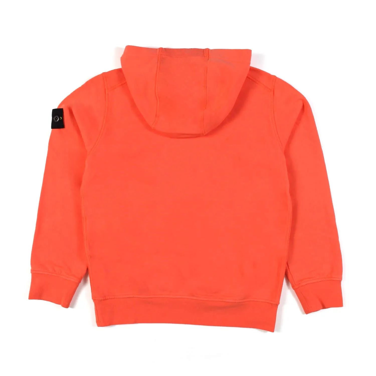 Felpa Hoodie Arancio Salmone Con Patch Compass