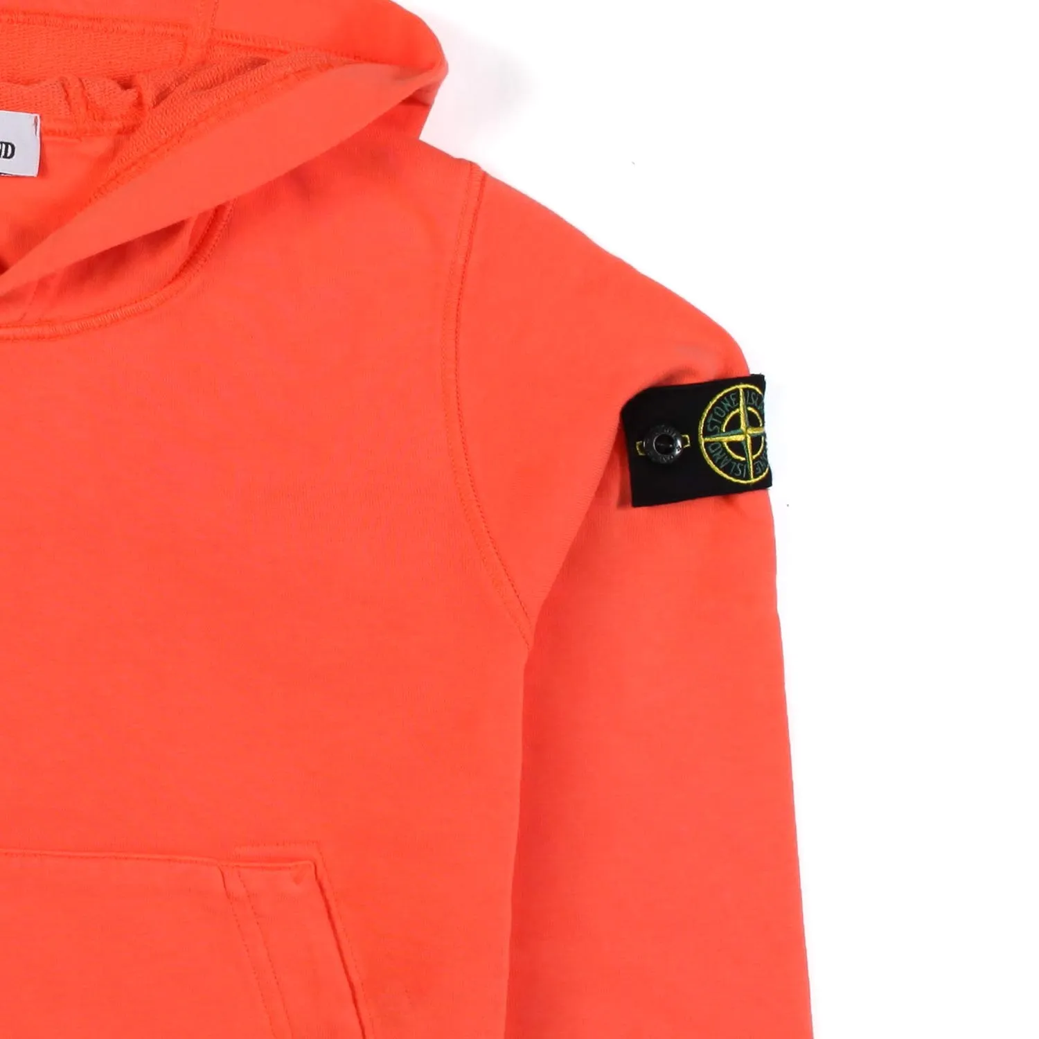 Felpa Hoodie Arancio Salmone Con Patch Compass