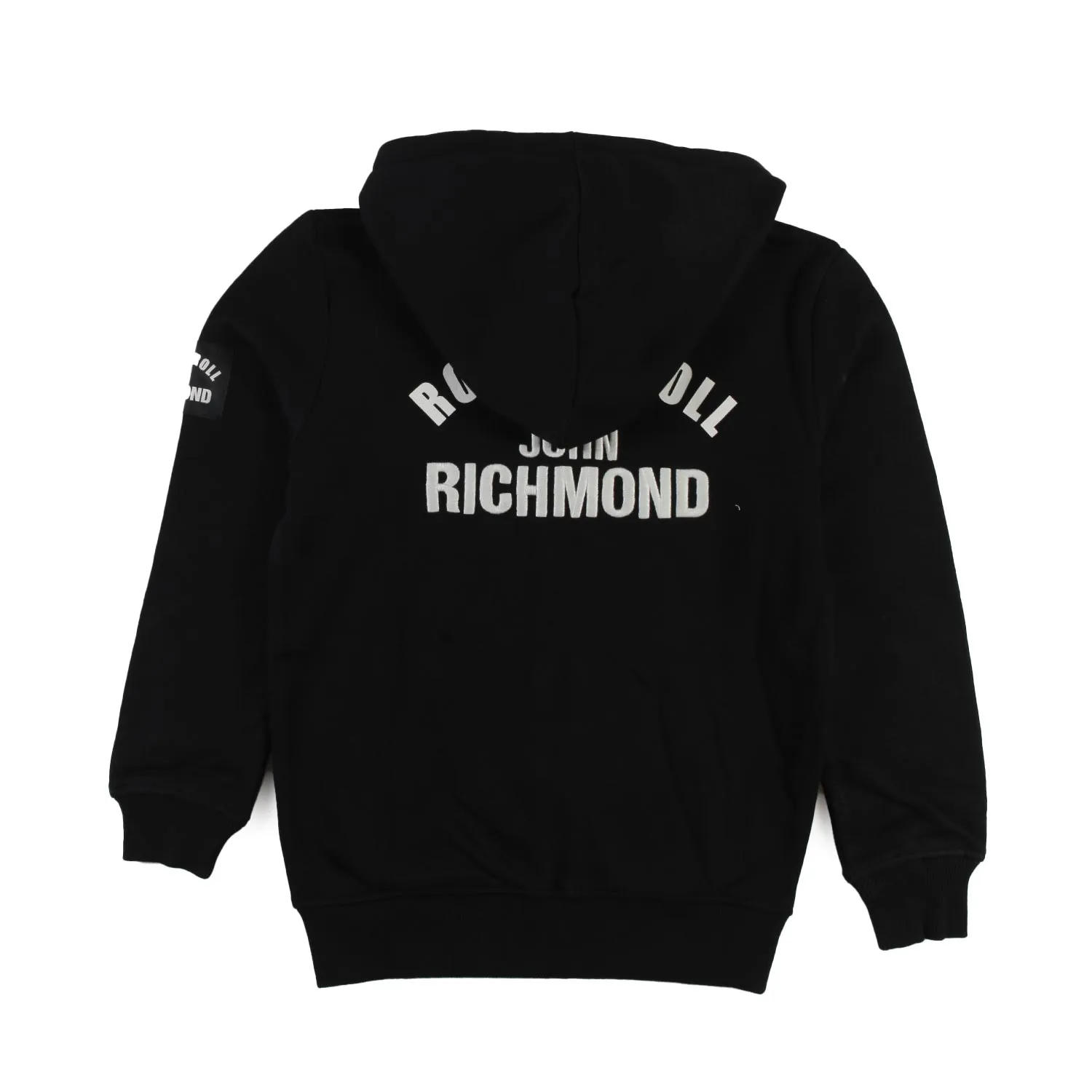 Felpa Hoodie Jrk Nera Con Lettering Bianchi