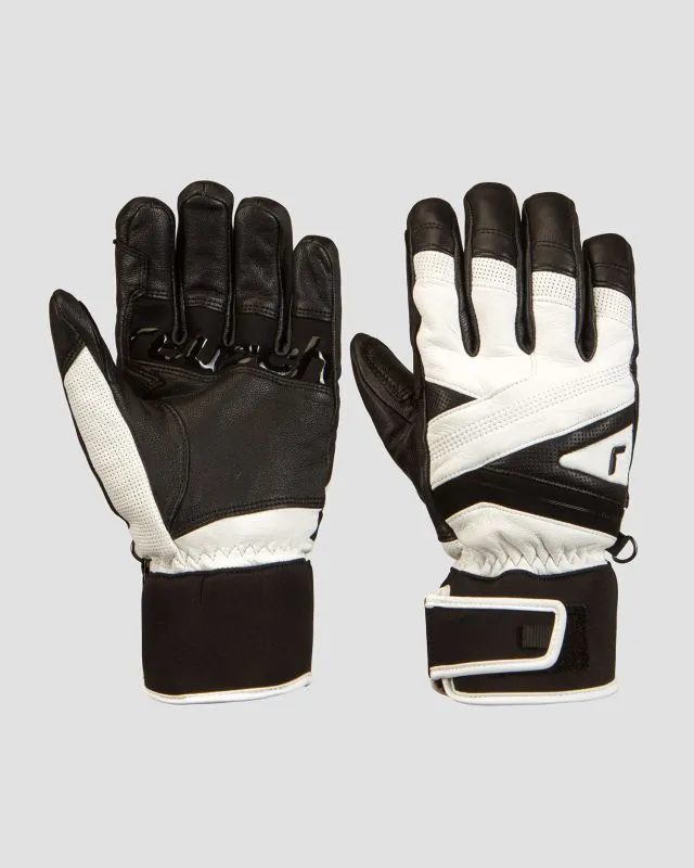 Guanti bianco-neri da sci Reusch Classic Pro