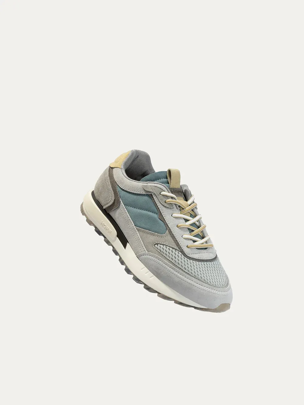 Hoff Leather and Fabric Sneaker / Grey