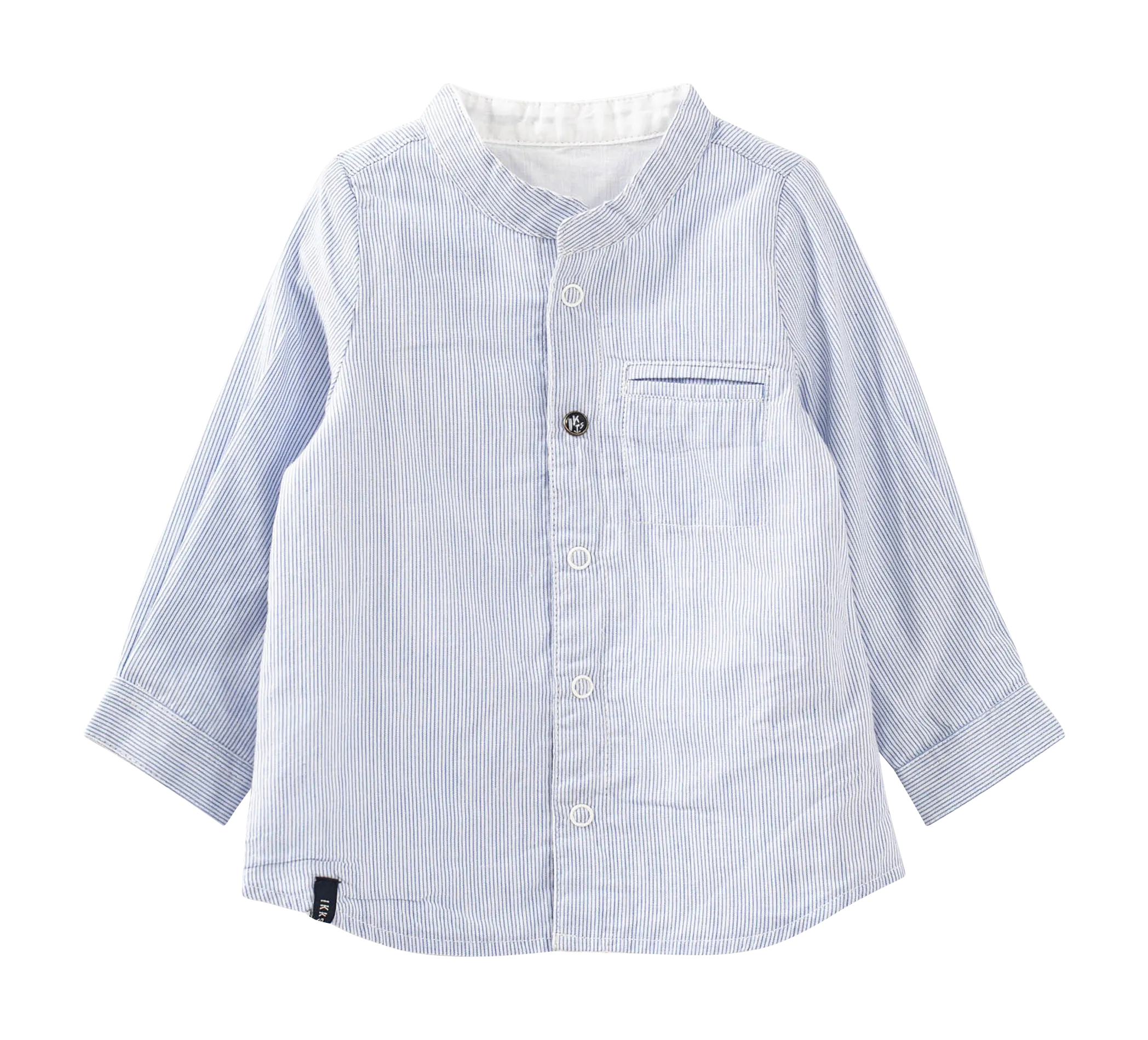  IKKS JUNIOR   Camicia in cotone double face con collo alla coreana | Bianco