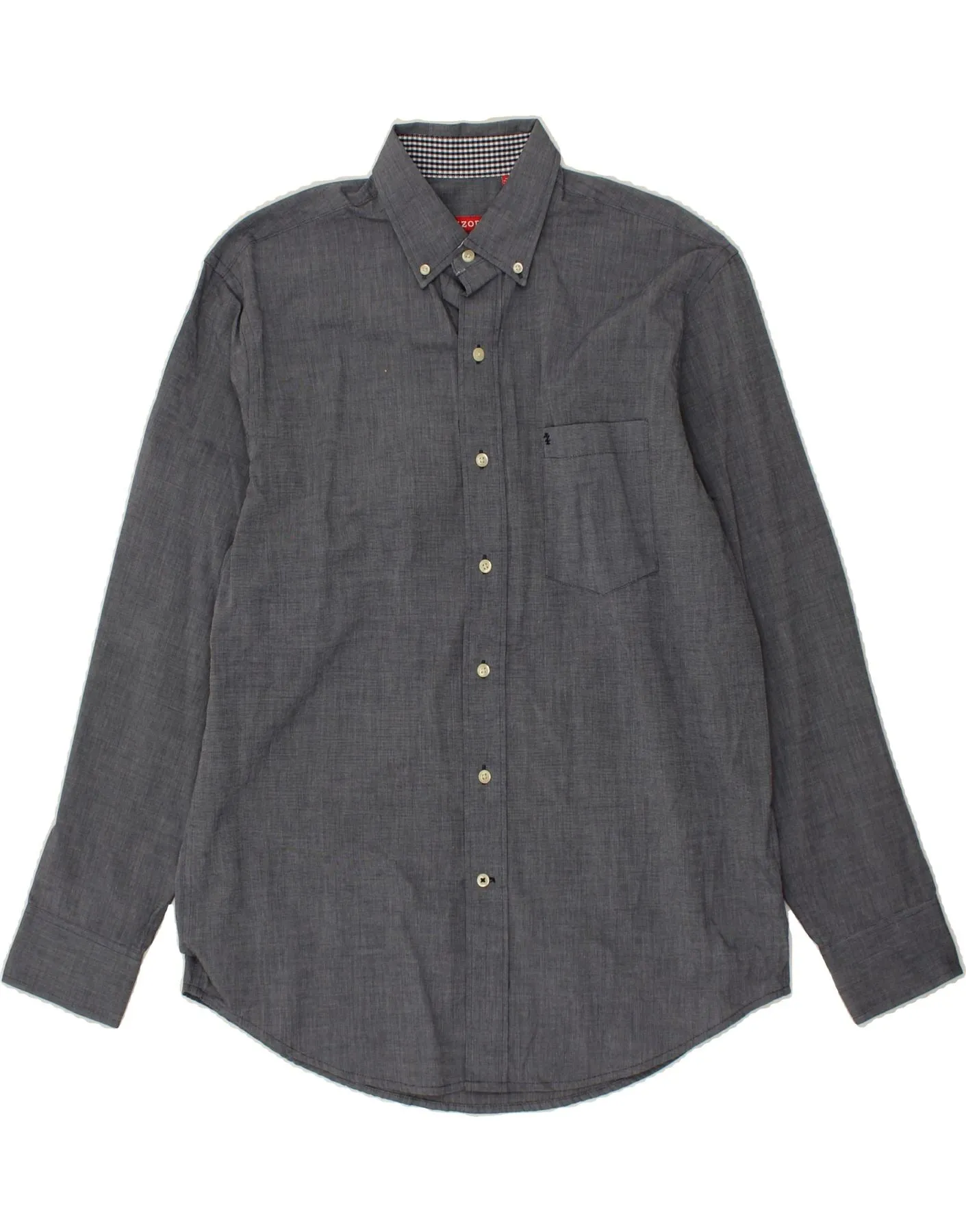 IZOD Mens Shirt Medium Blue Cotton