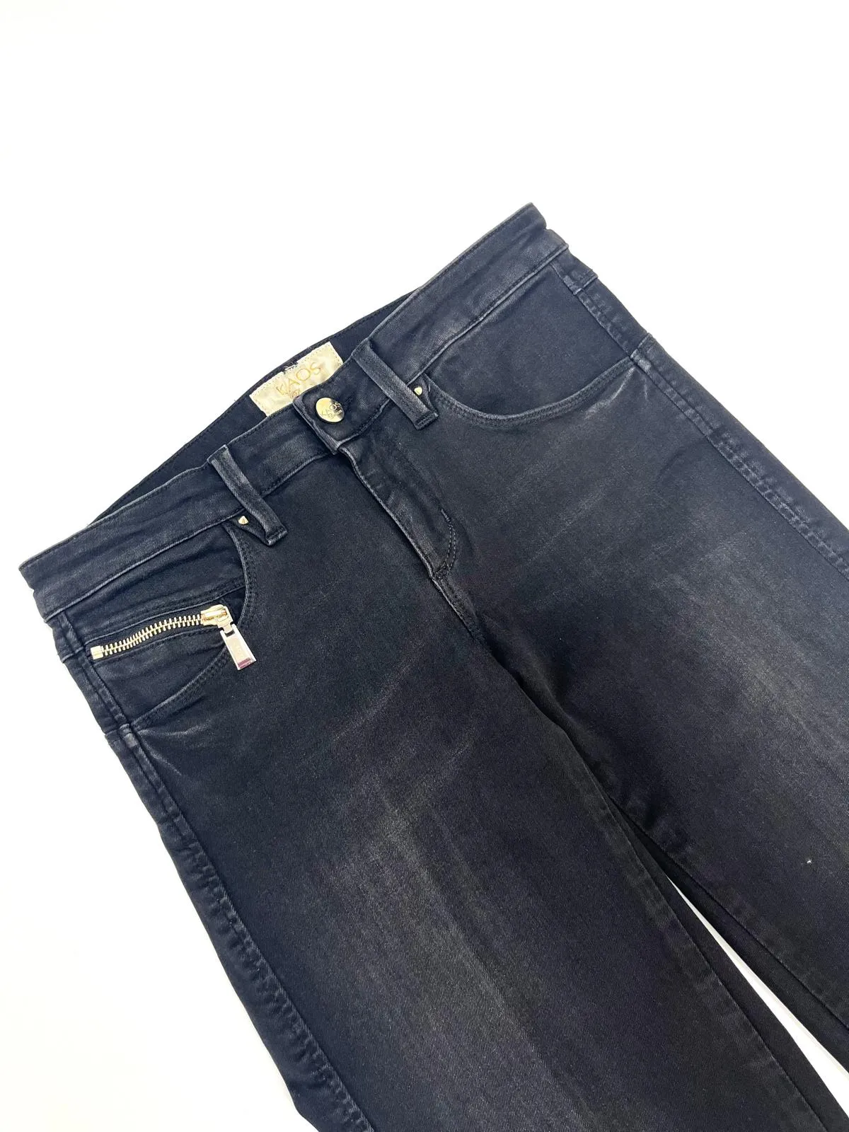 JEANS IN DENIM NERO DI COTONE