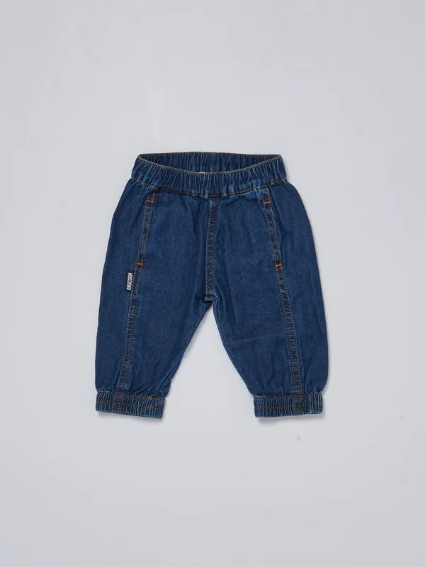 Jeans neonato Moschino in cotone Blu