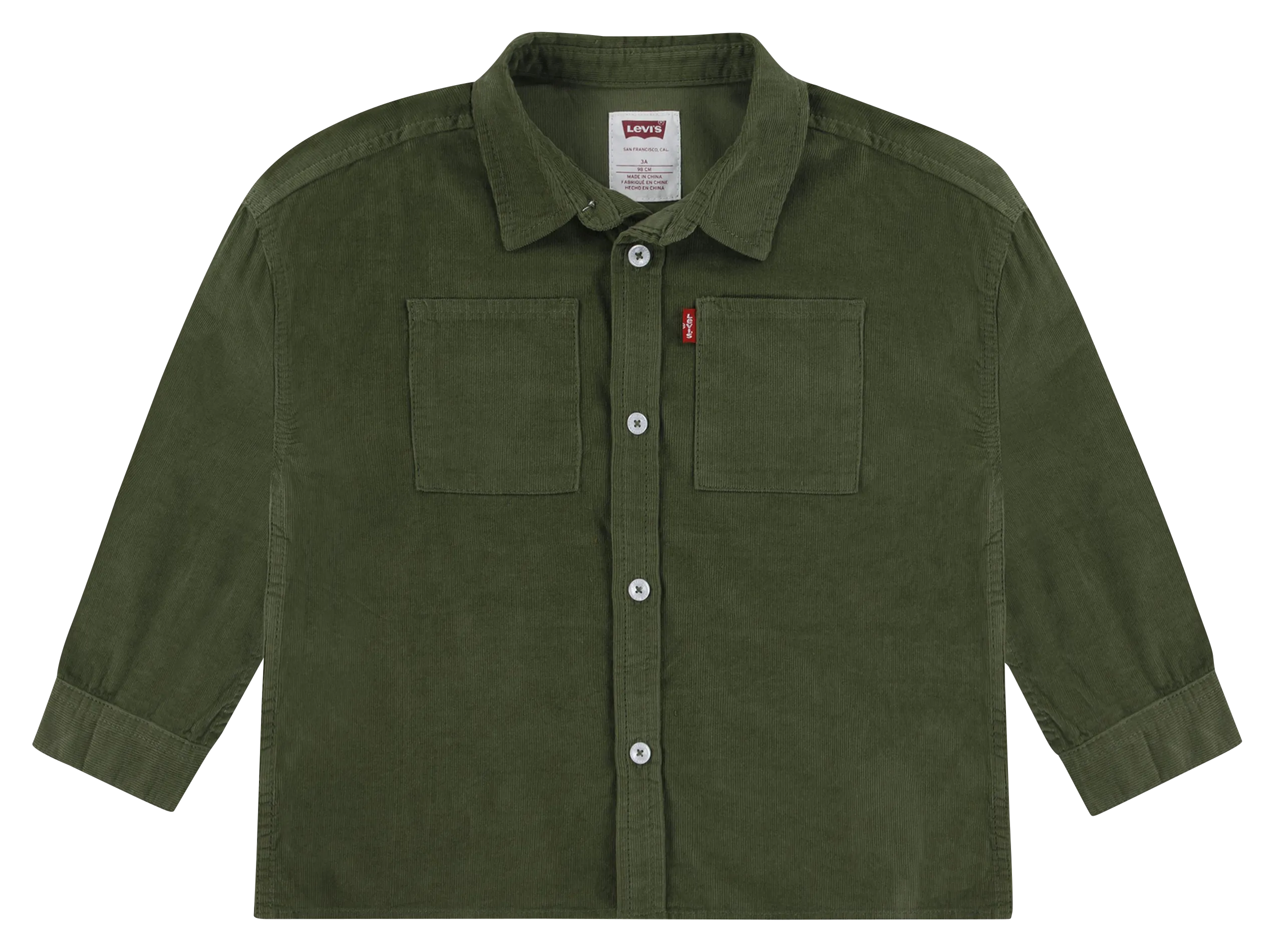  LEVI'S KIDS   Camicia dritta collo classico in cotone | Verde