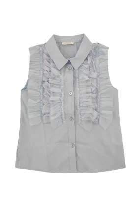 LULU  camicia rouches smanicata