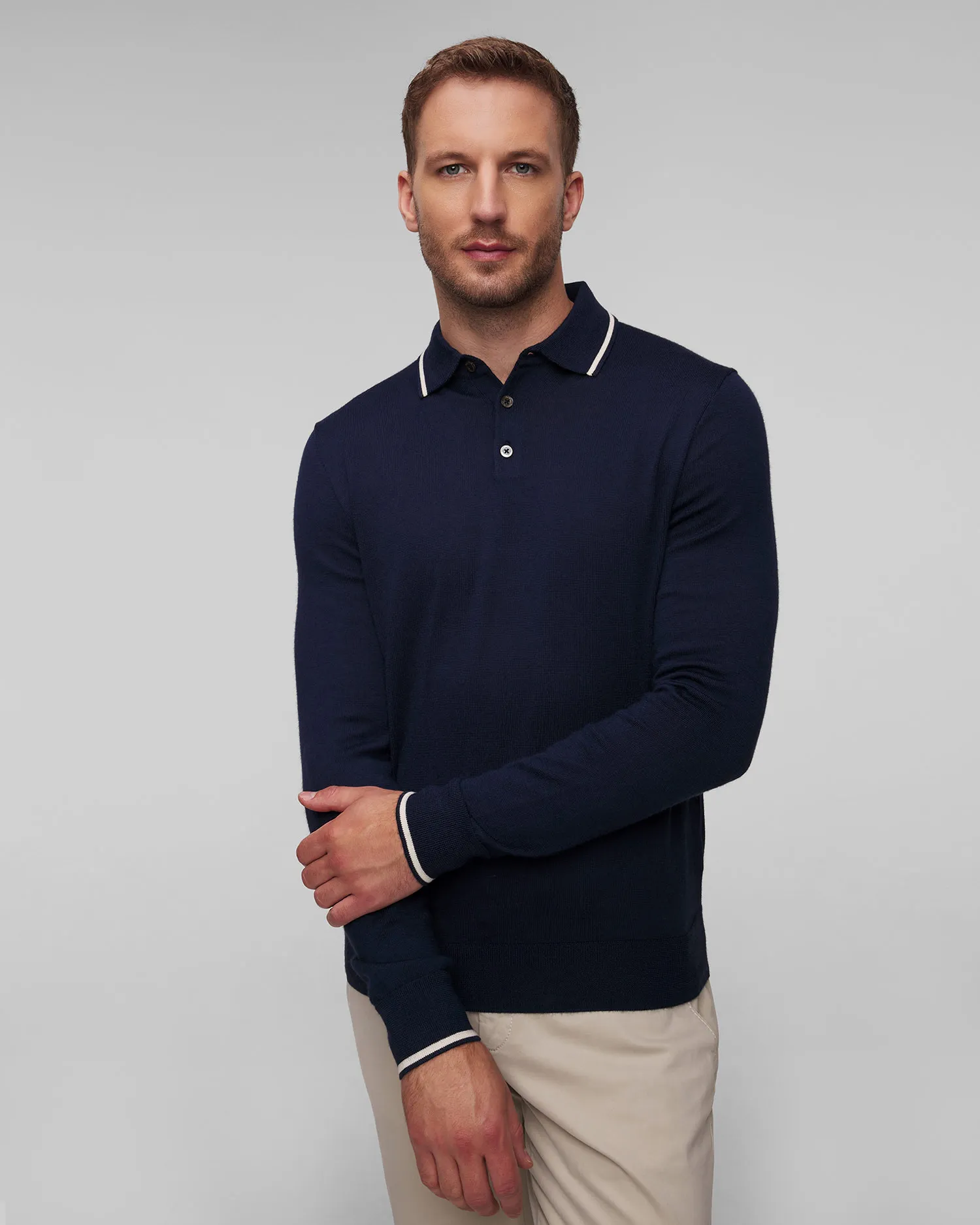 Maglione blu scuro con lana da uomo Ralph Lauren RLX Golf 785A54524-410