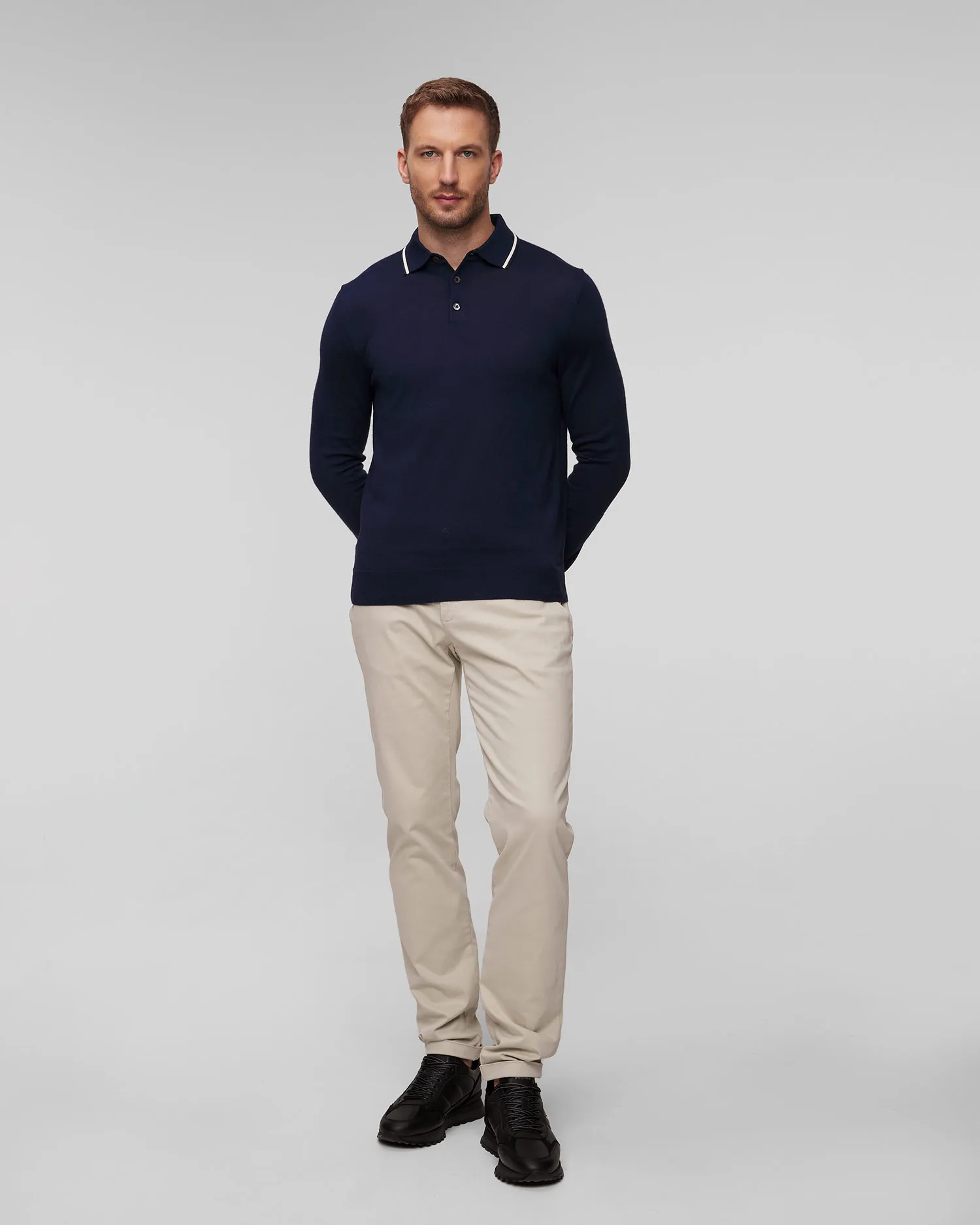 Maglione blu scuro con lana da uomo Ralph Lauren RLX Golf 785A54524-410