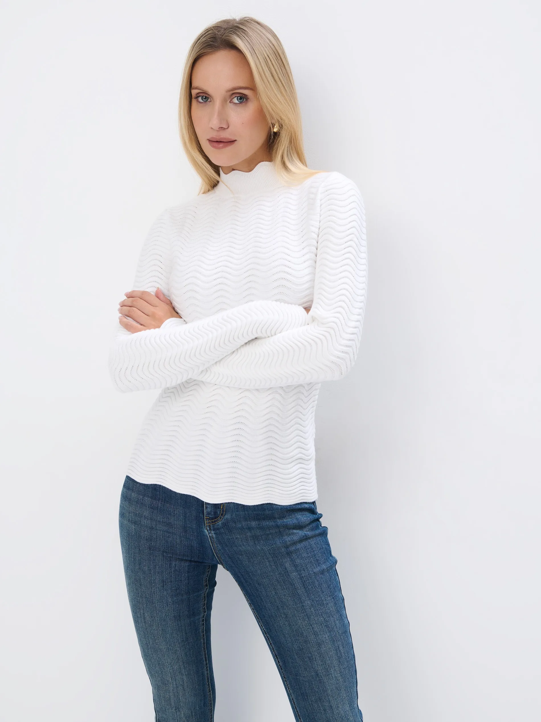 Maglione con collo rialzato