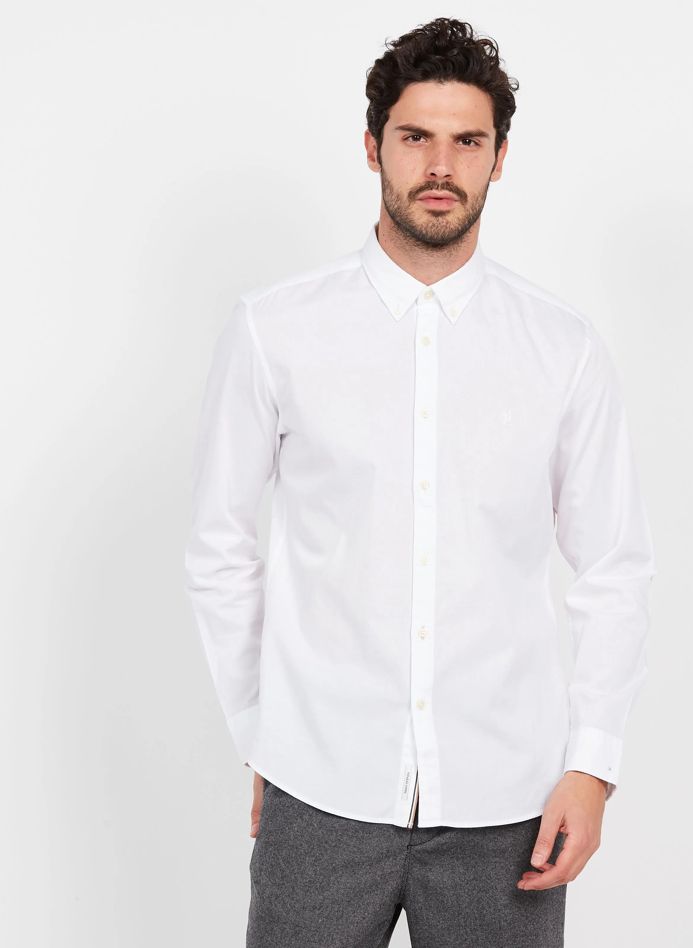  MARC O'POLO   Camicia collo button down regular fit in cotone | Bianco