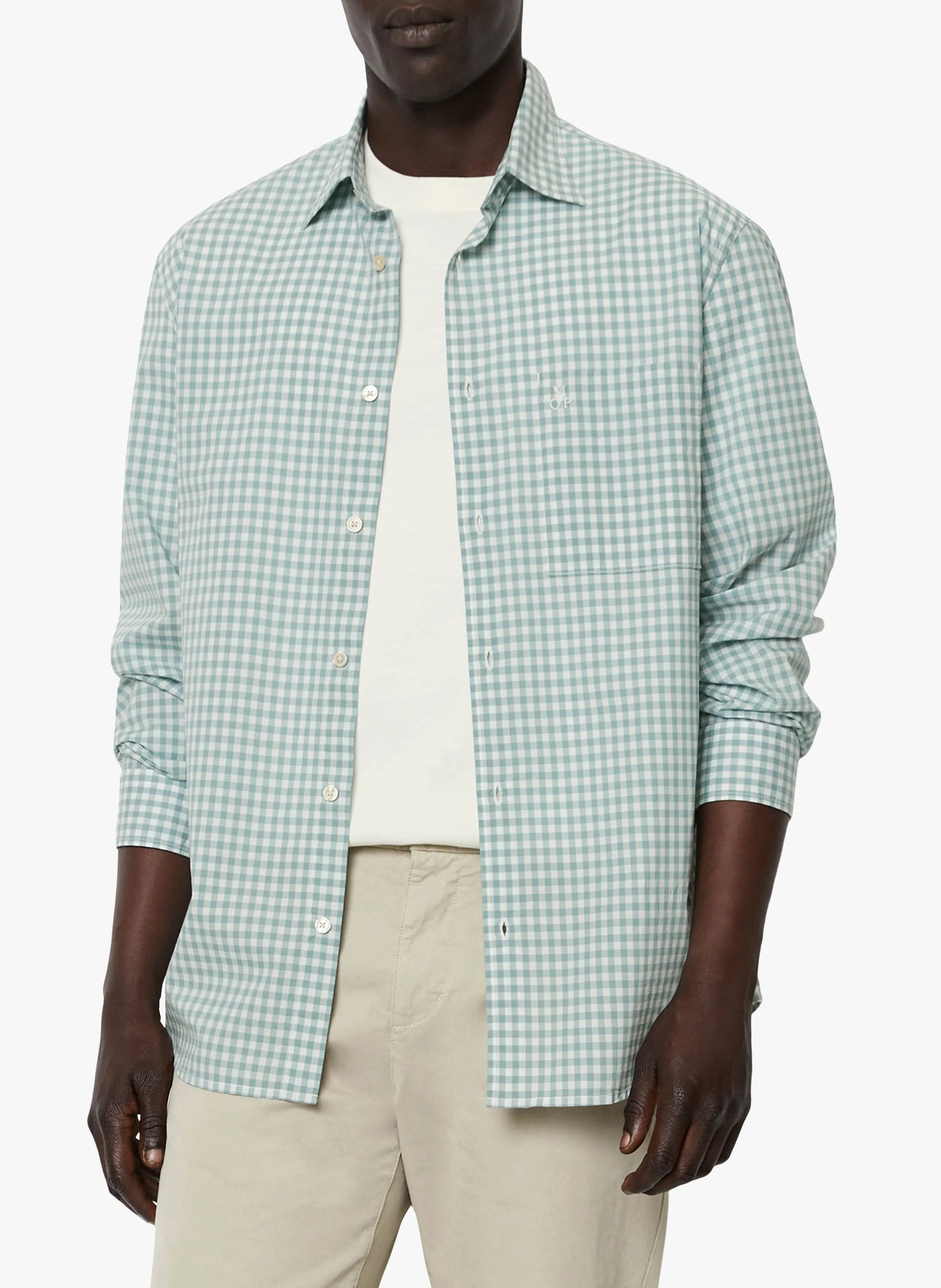  MARC O'POLO   Camicia collo classico in cotone bio | Blu