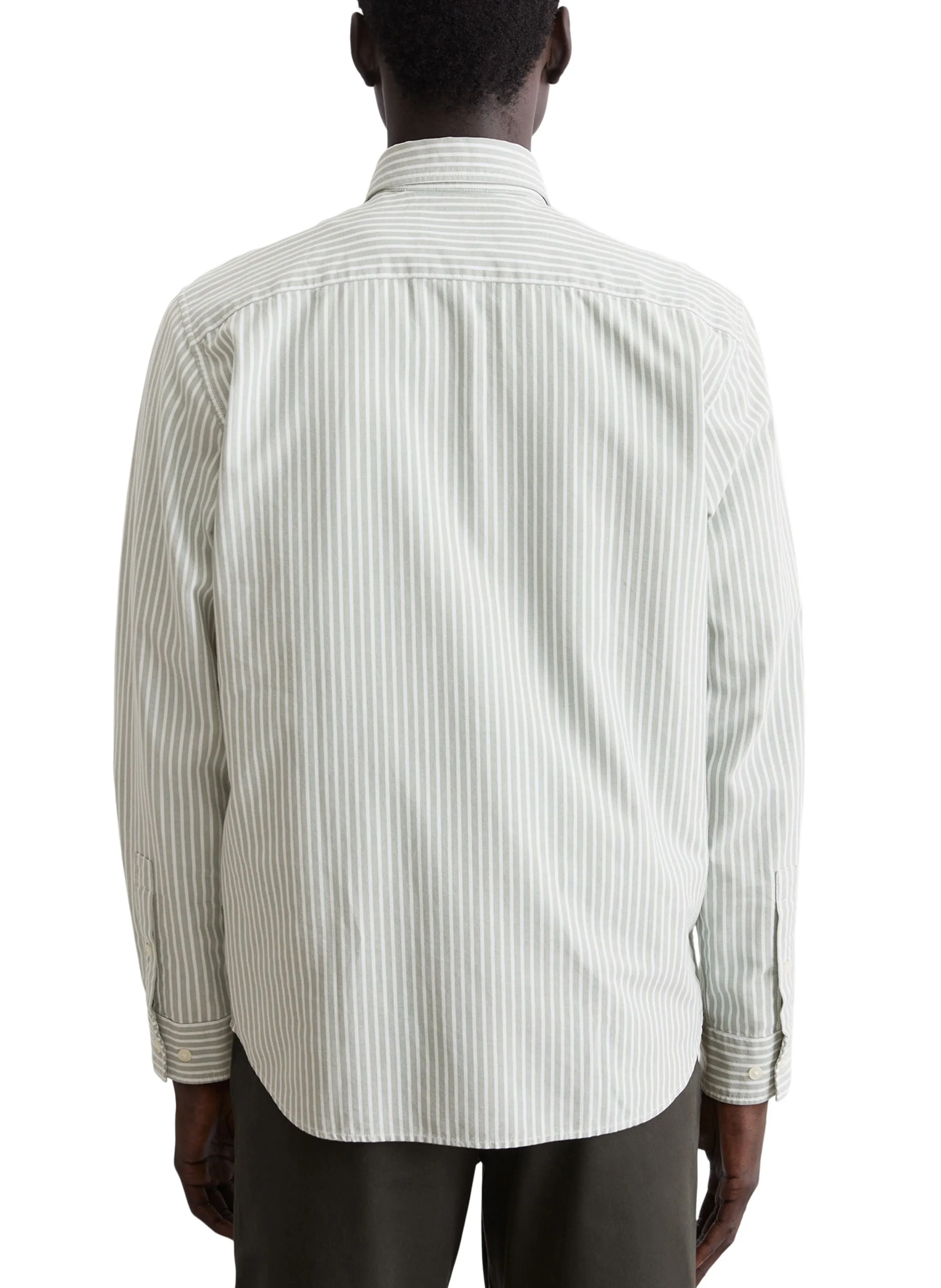  MARC O'POLO   Camicia dritta in cotone a righe | Verde