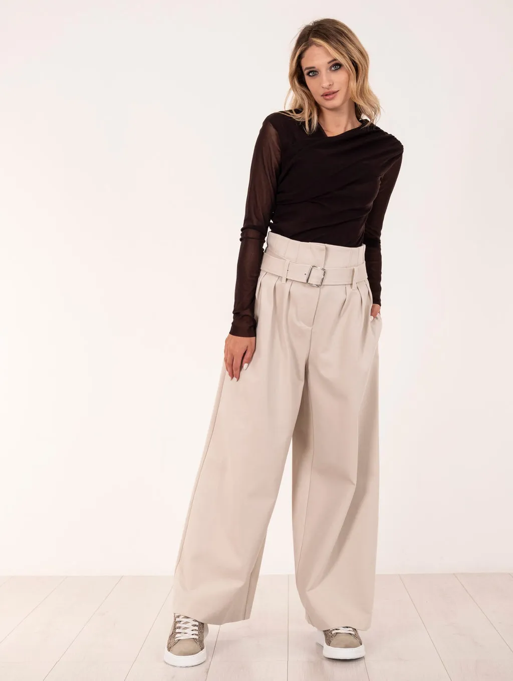 Pantalone con Cintura Meimeij Sabbia