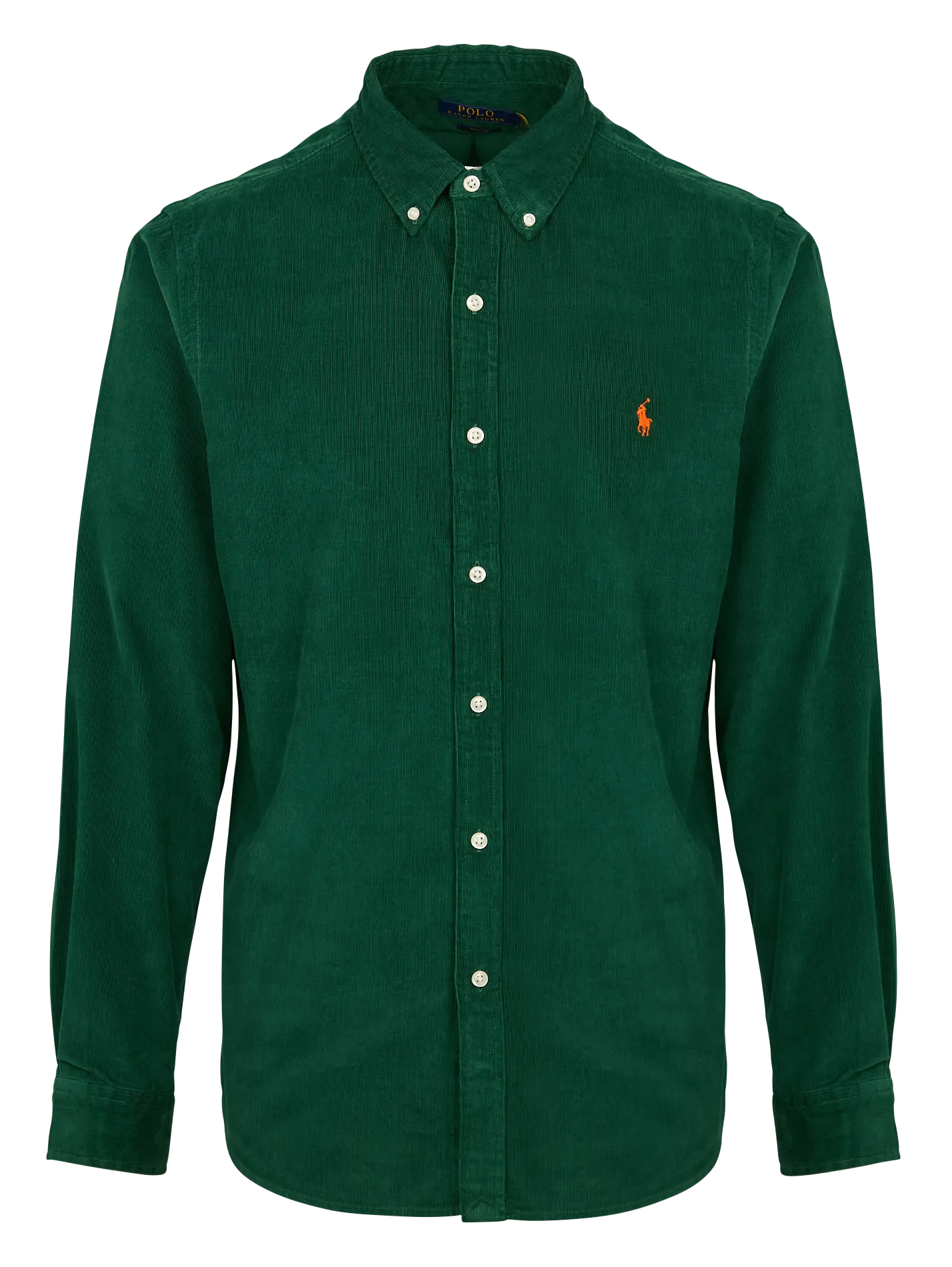  POLO RALPH LAUREN   Camicia slim fit con colletto classico in velluto a coste | Verde