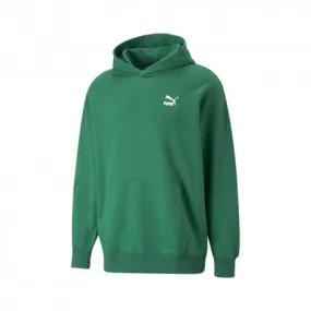 Puma Felpa Con Cappuccio Logo Piccolo Verde Uomo