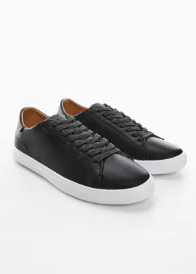 Sneaker pelle monocolore