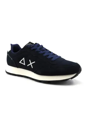 SUN68 Tom Suede Sneaker Uomo Navy Blue Z43106