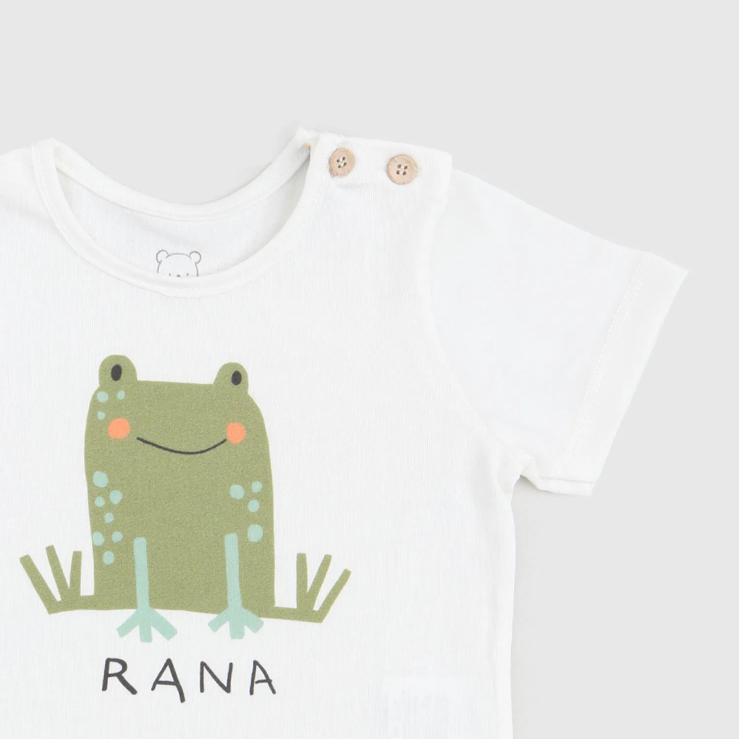 T-Shirt Bianca Rana Neonato