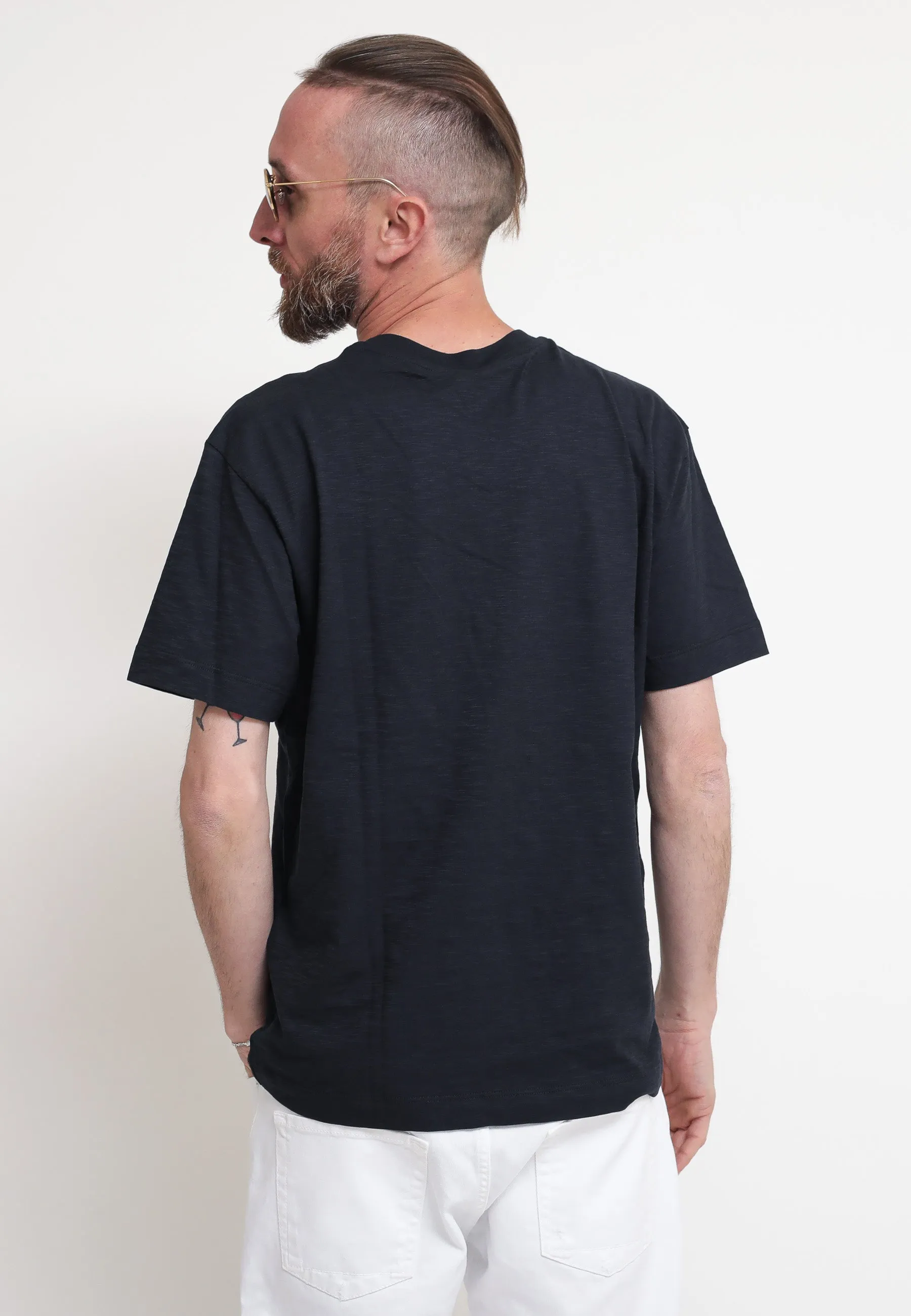 T-shirt Giro Mc C/Taschino - Dark Blue