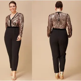 Tuta intera con paillettes