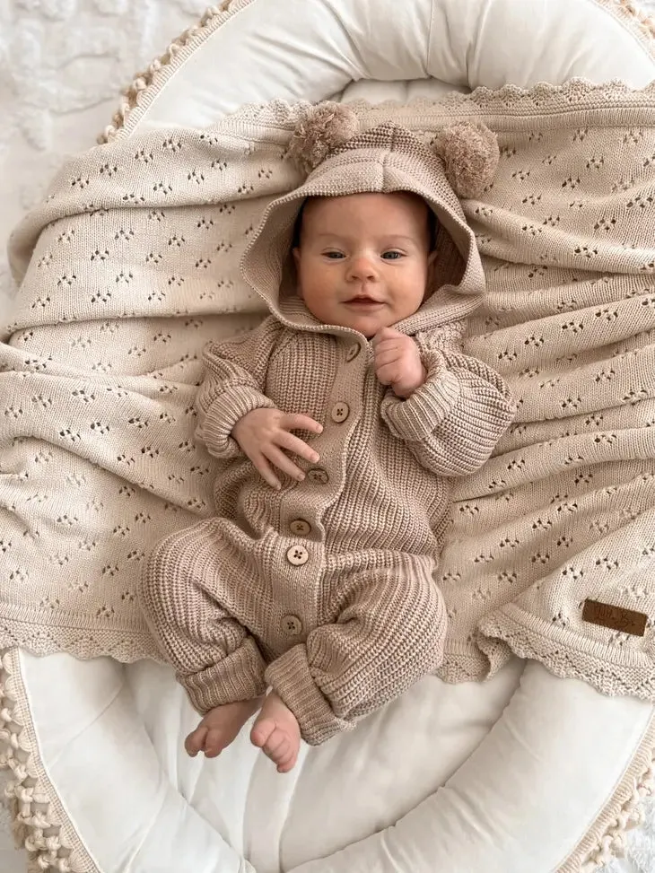 Tutina con cappuccio Teddy Cacao