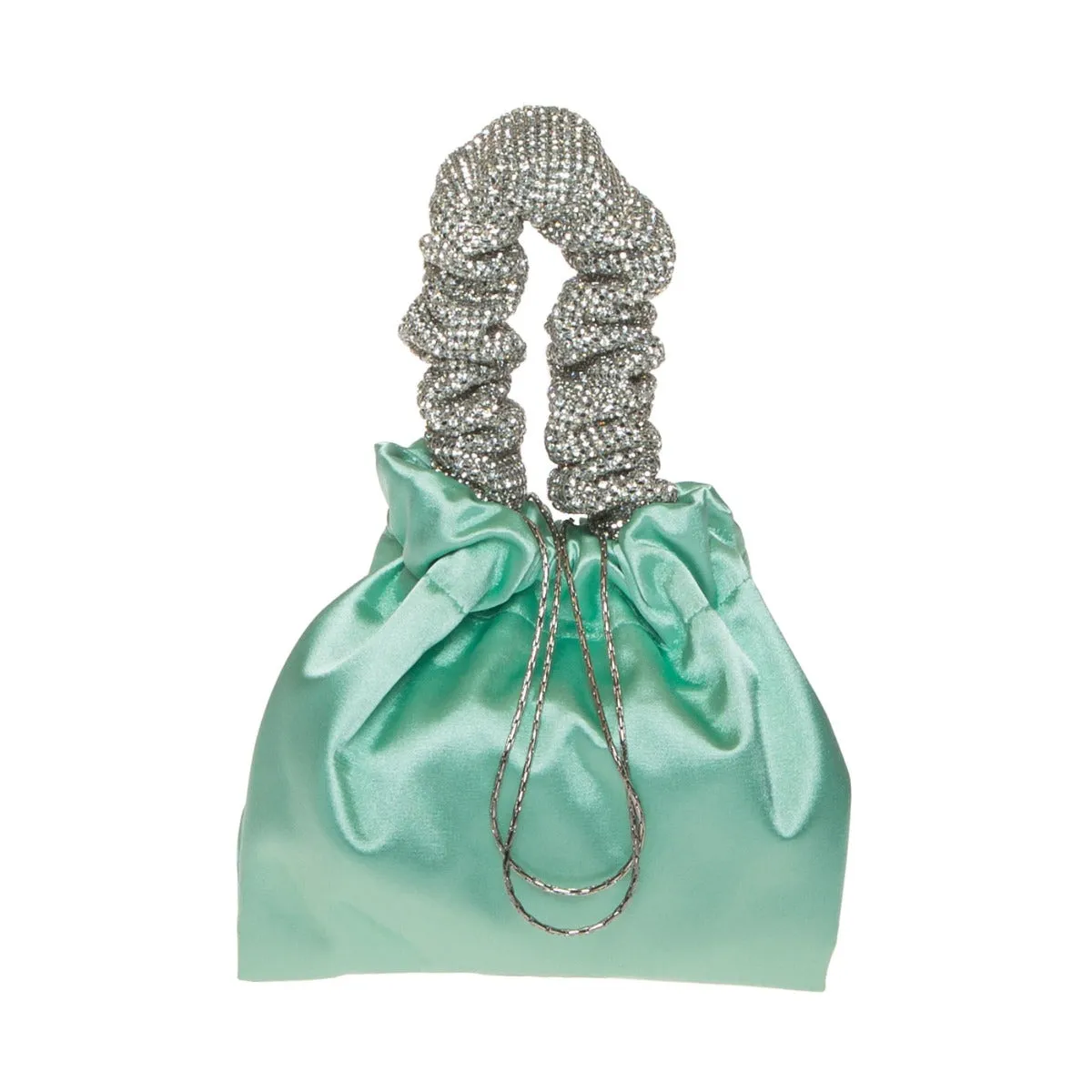 TWENTYFOURHAITCH ANAAN BORSA A MANO STRASS VERDE  